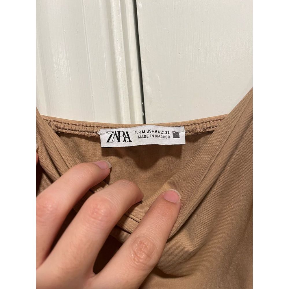 Zara Women’s Nude Tank Top Bodysuit - Picture 4 of 7